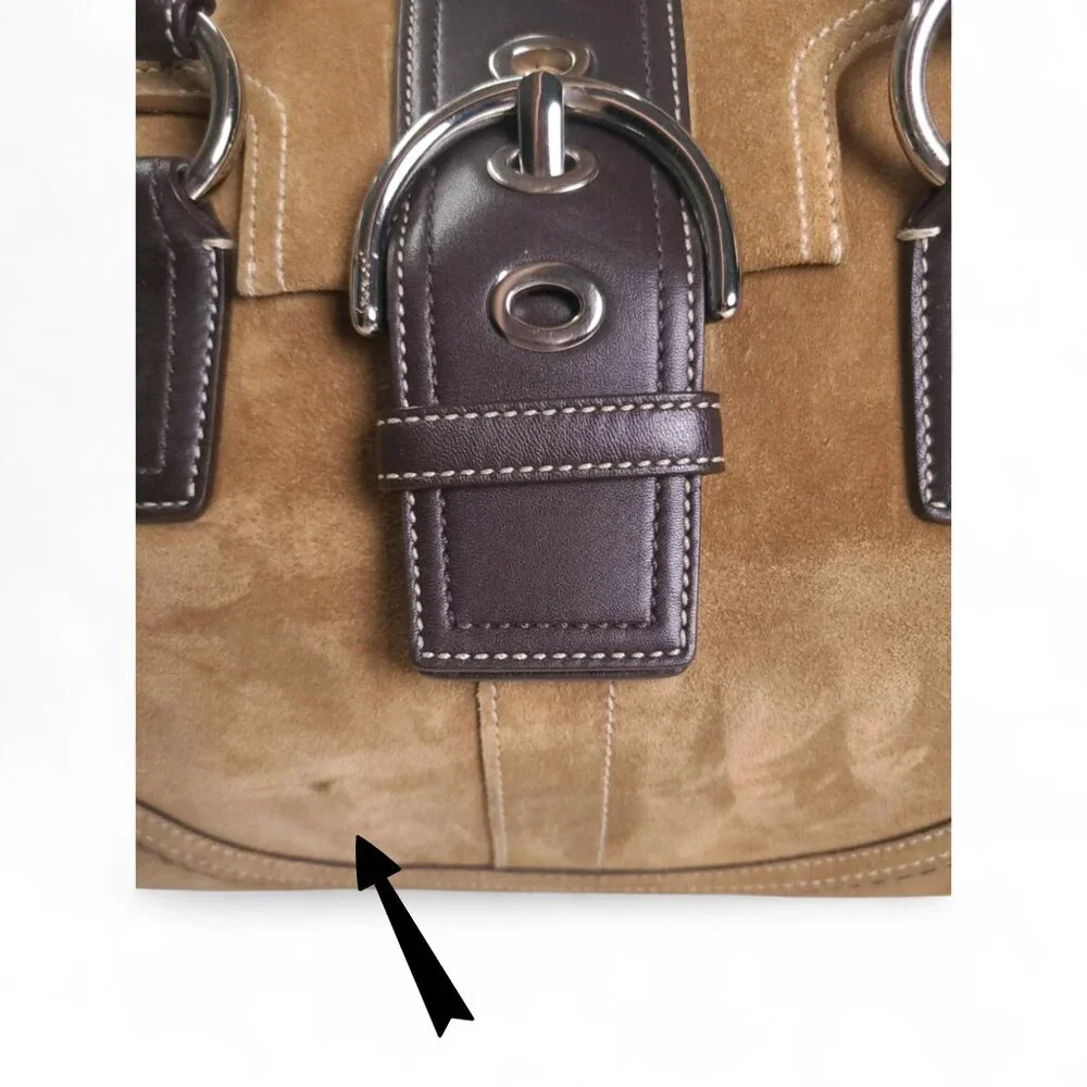 COACH Soho Suede Y2K Satchel in tan/brown - Picture 7 of 10